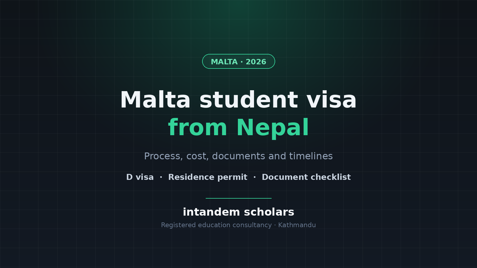 Malta Student Visa from Nepal (2026): Success Rate, Cost, Documents and Process